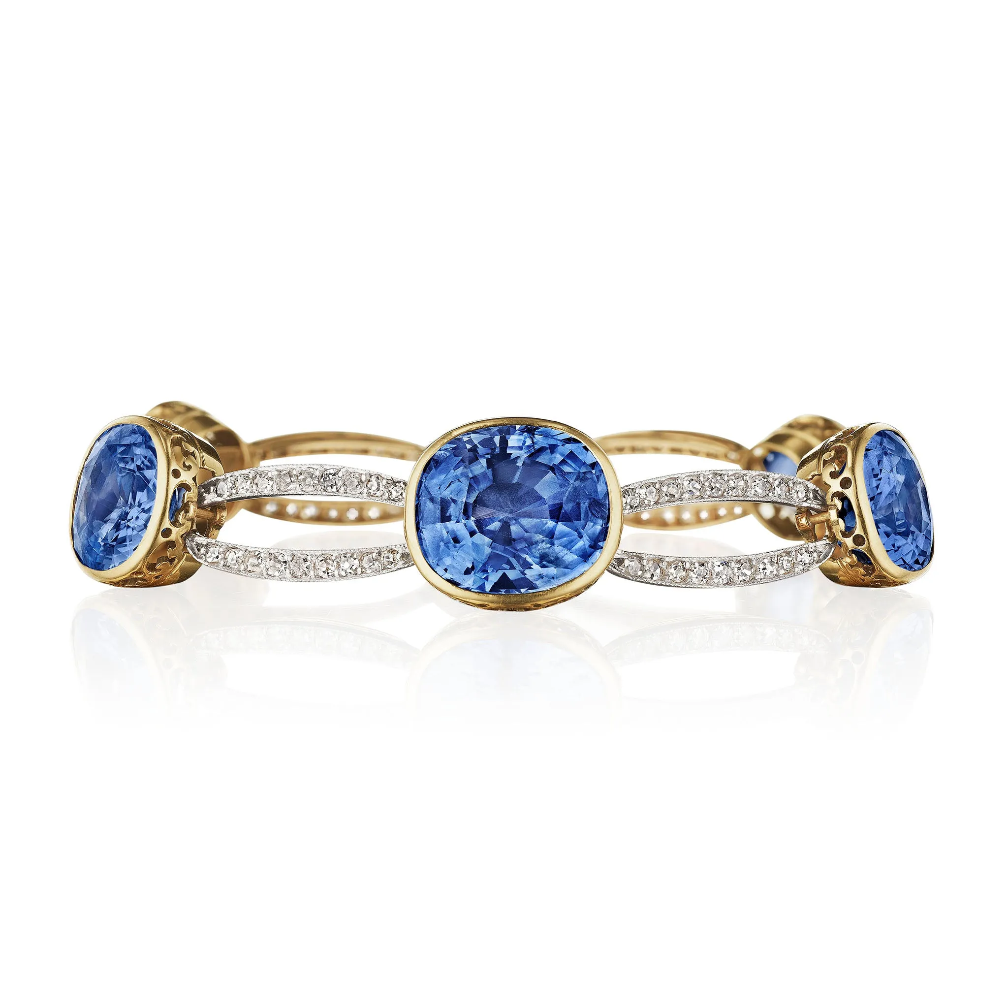 Belle poque Convertible Sapphire and Diamond Necklace