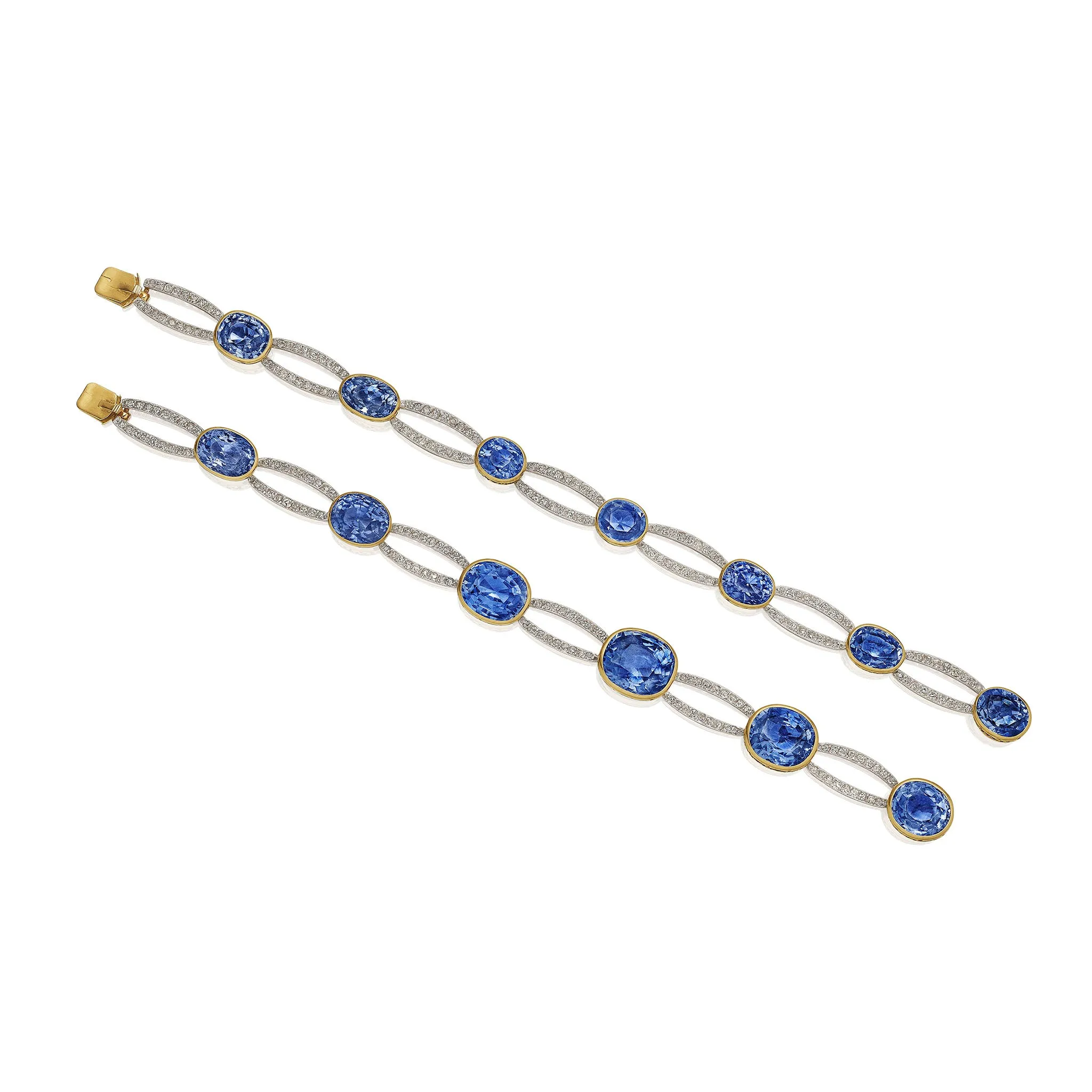 Belle poque Convertible Sapphire and Diamond Necklace