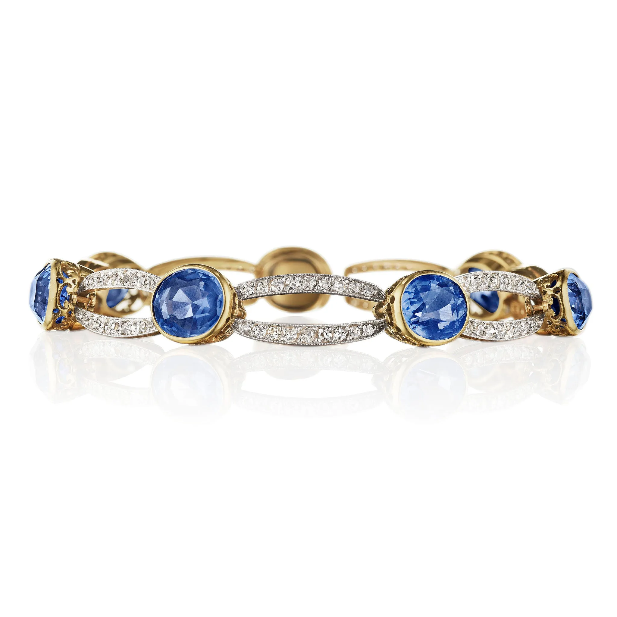 Belle poque Convertible Sapphire and Diamond Necklace
