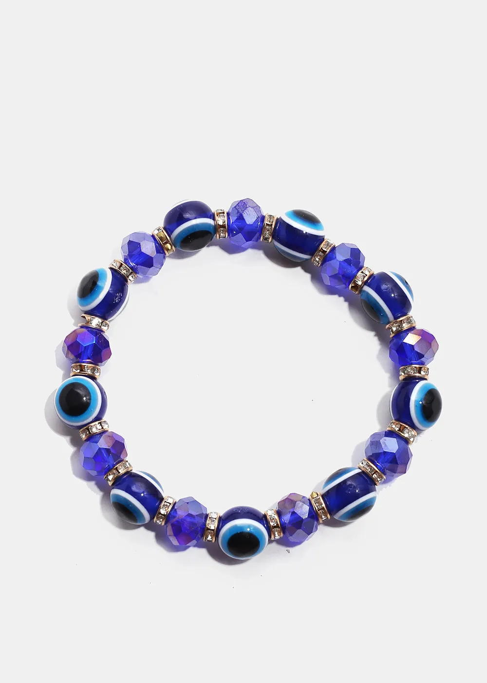 Blue Evil Eye Bead Bracelet