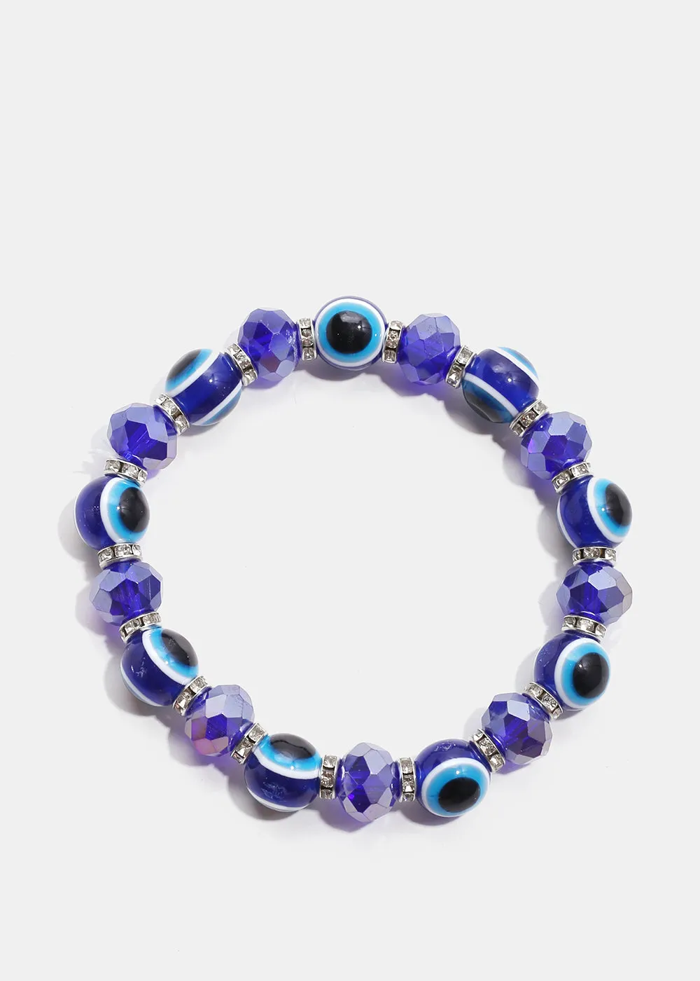 Blue Evil Eye Bead Bracelet