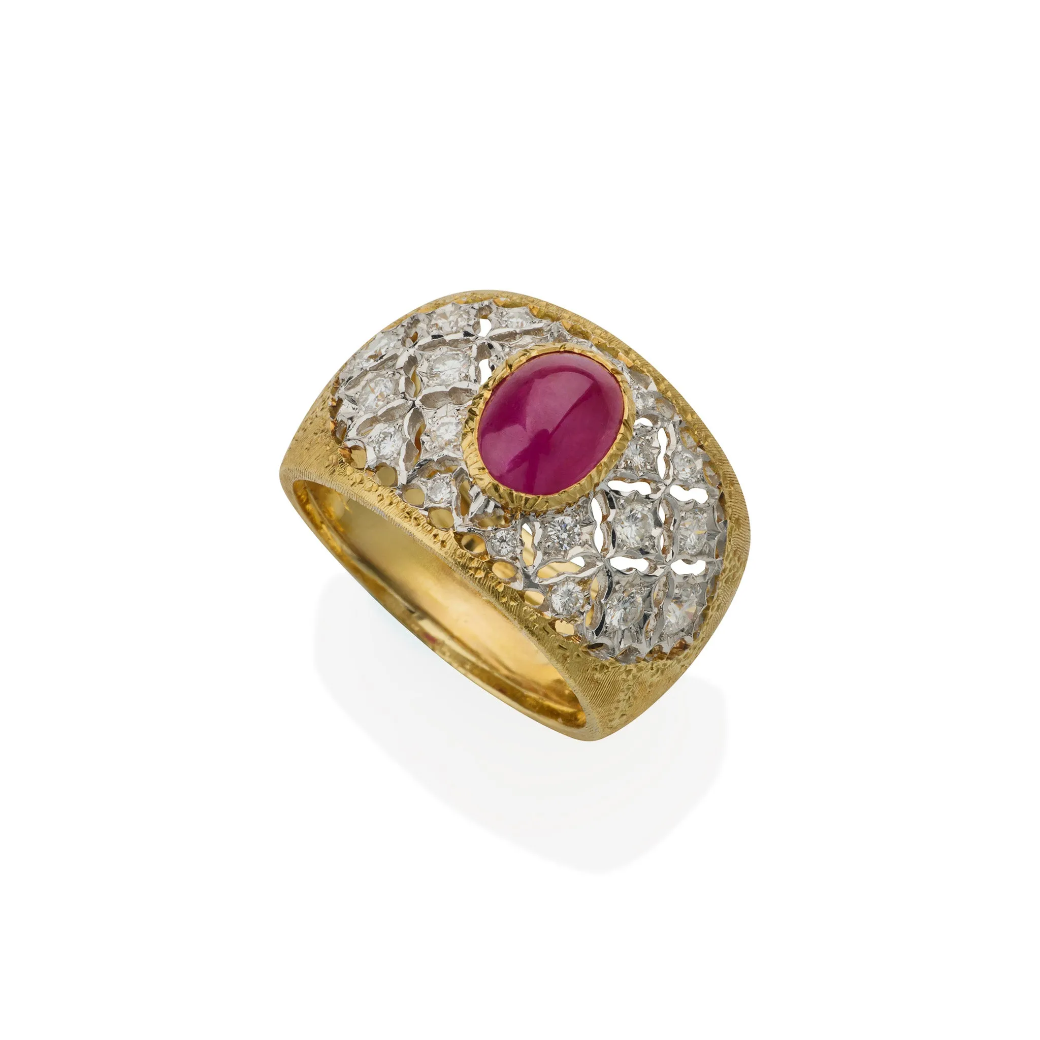 Buccellati Ruby and Diamond Ring