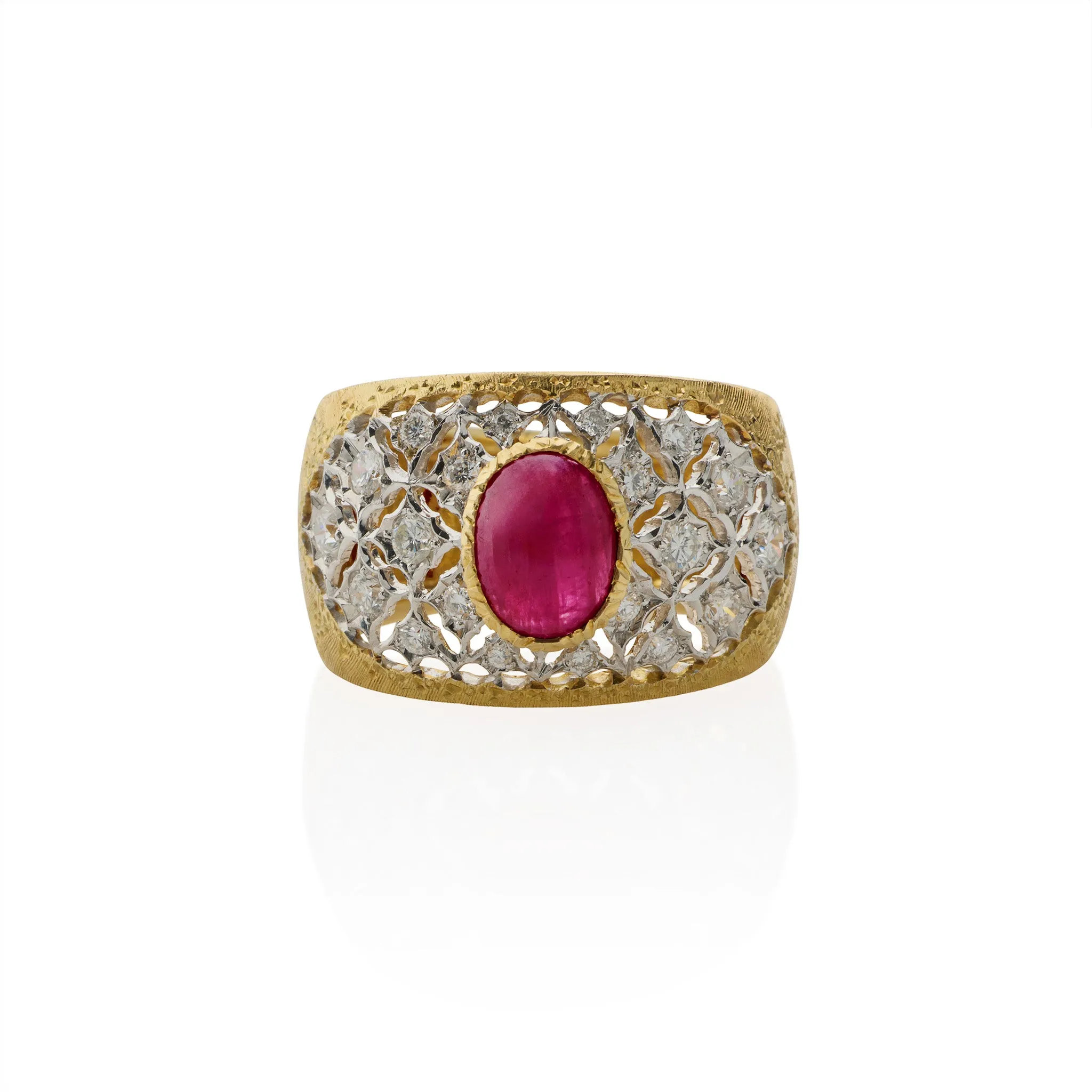 Buccellati Ruby and Diamond Ring