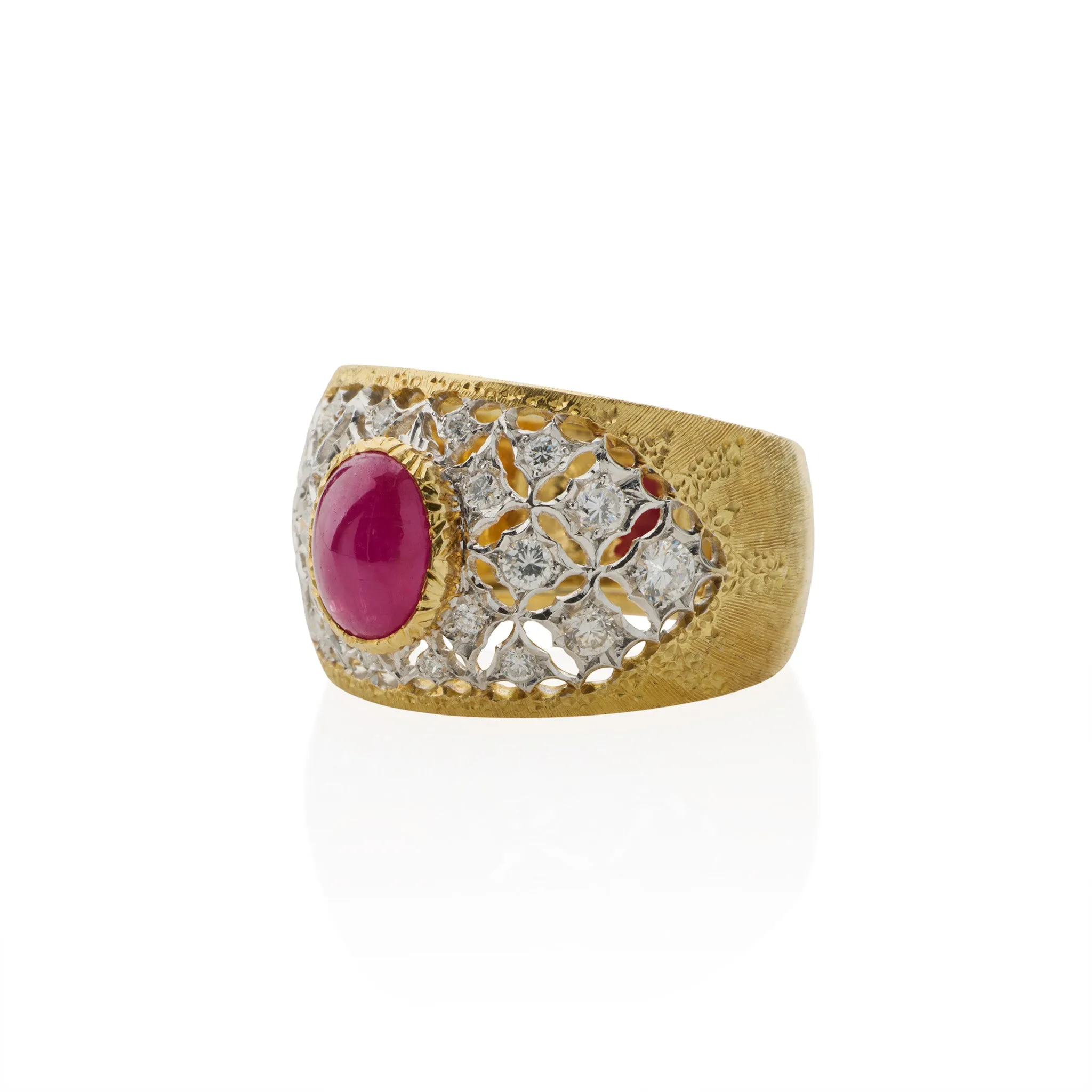 Buccellati Ruby and Diamond Ring