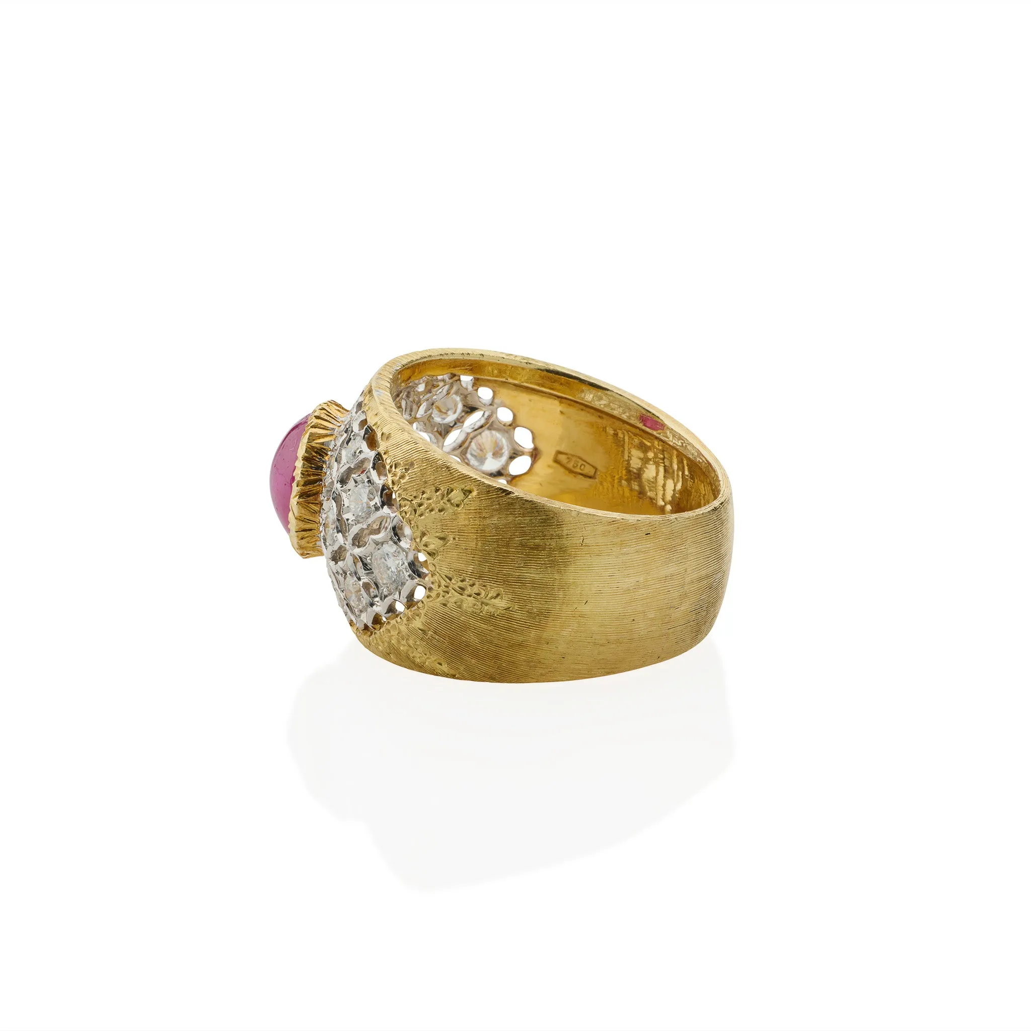 Buccellati Ruby and Diamond Ring