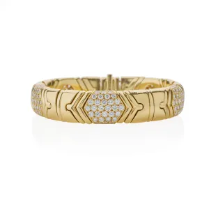 Bulgari 18K Gold and Diamond "Parentesi" Bracelet