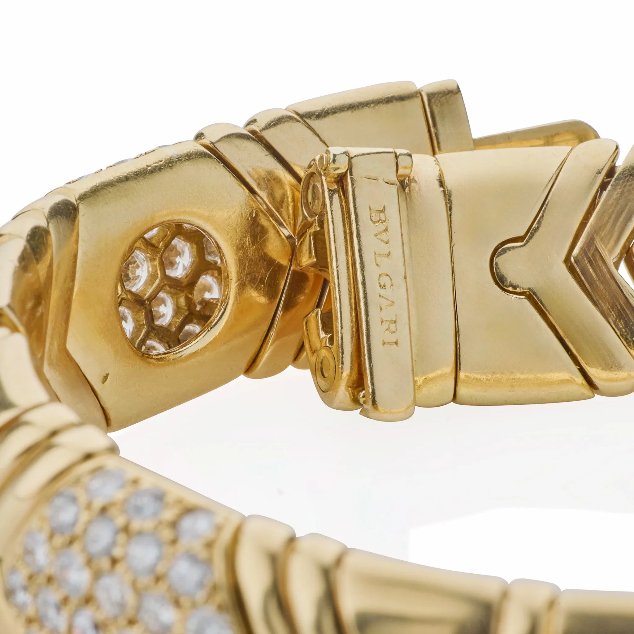 Bulgari 18K Gold and Diamond "Parentesi" Bracelet