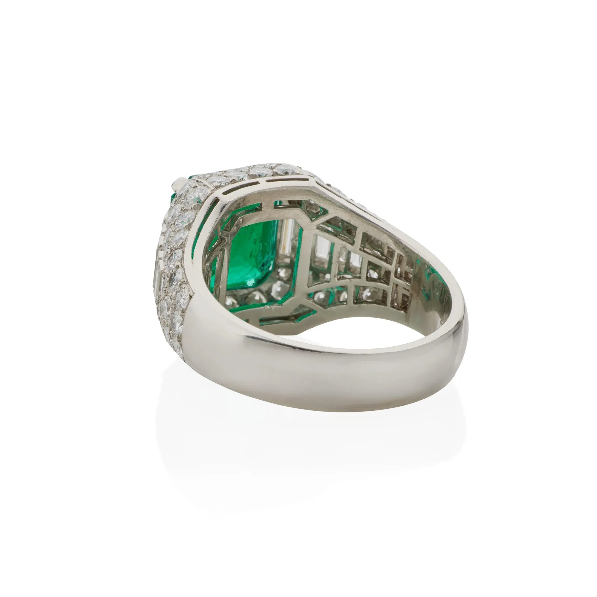 Bulgari Colombian Emerald and Diamond "Trombino" Ring