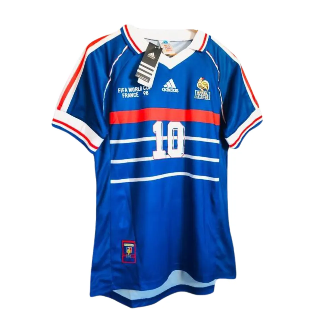 Camisa Frana I 98/99 ZIDANE N10 Verso - Retr football gloves for supporters