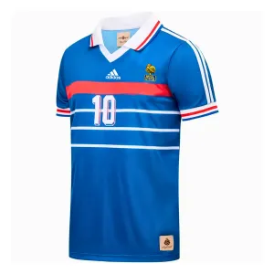 Camisa Frana I 98/99 ZIDANE N10 Verso - Retr football gloves for supporters soccer fan jerseys