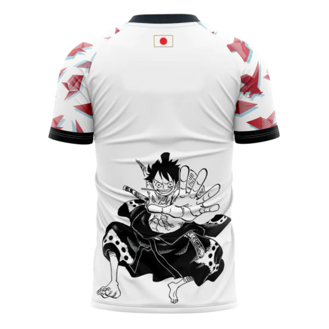 Camisa Japo Edio Especial One Piece - Luffy 22/23 - Verso - Retr football fan scarves