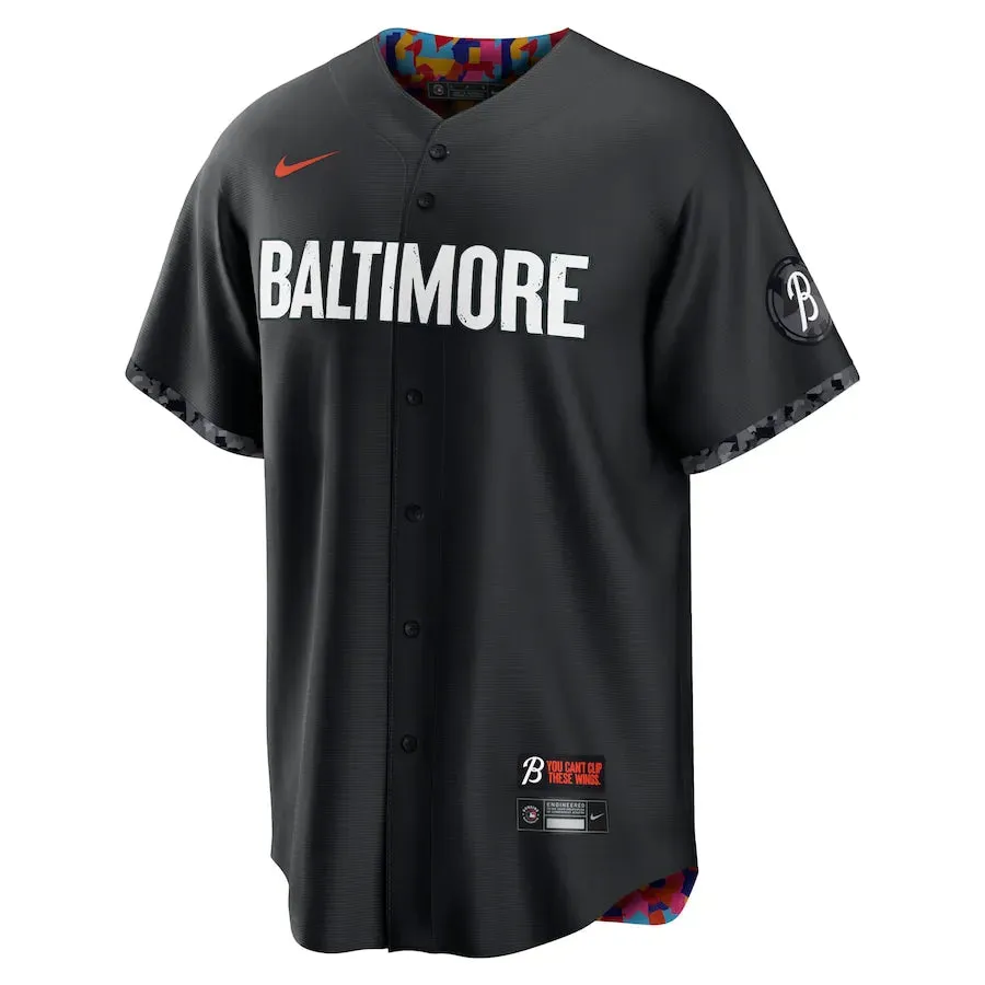 Camisa MLB Baltimore Orioles Nike Black City Connect Nike Torcedor Masculina Preta football fan posters