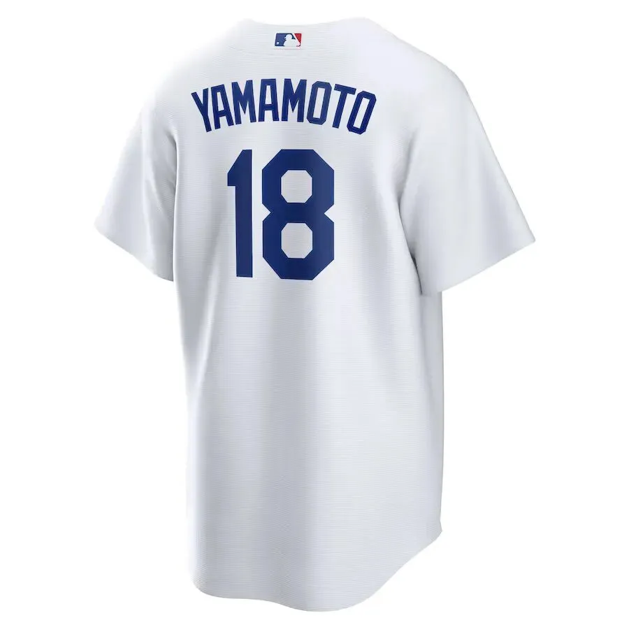 Camisa MLB Los Angeles Dodgers I Nike Torcedor Masculina Branca Yoshinobu Yamamoto 18 premier league fan shop