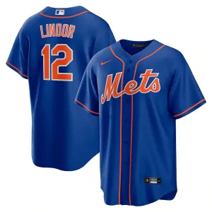 Camisa MLB New York Mets Nike II Torcedor Masculina Azul Francisco Lindor 12 premier league posters football fan socks