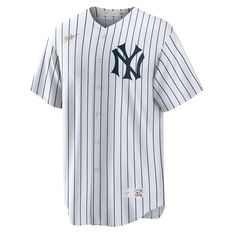 Camisa MLB New York Yankees Nike Home Cooperstown Collection Torcedor Masculina Branca Babe Ruth 3 football fan towels