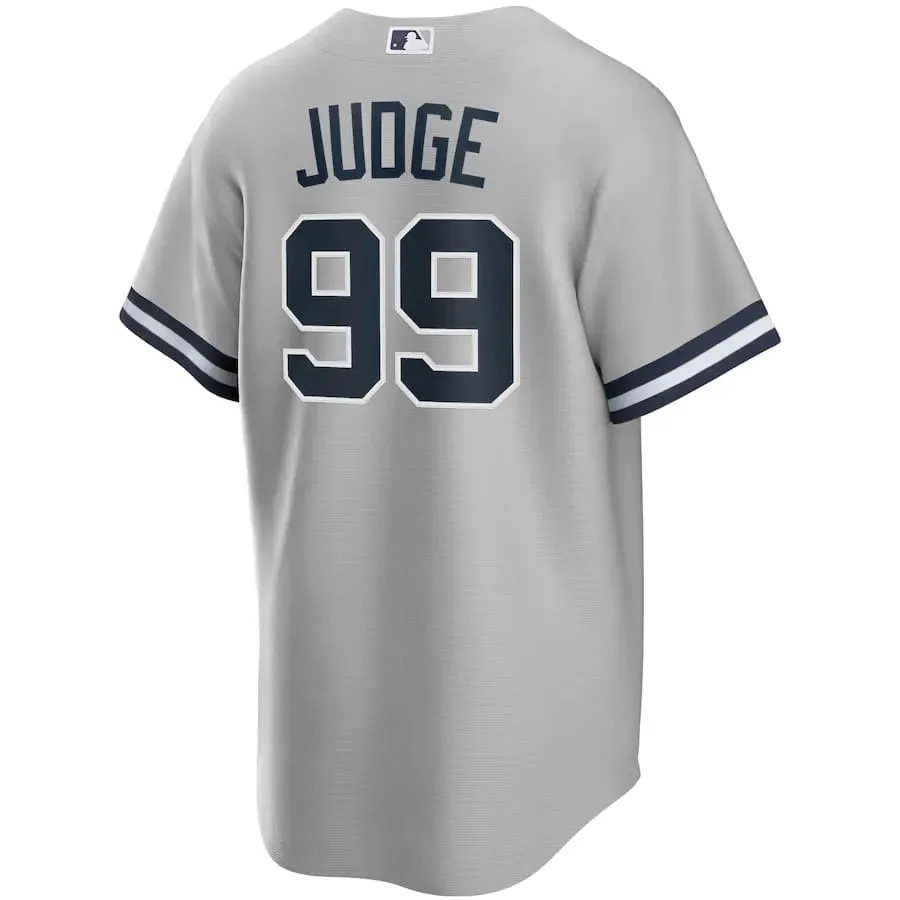 Camisa MLB New York Yankees Nike II Torcedor Masculina Cinza Aaron Judge 99 football jersey collection