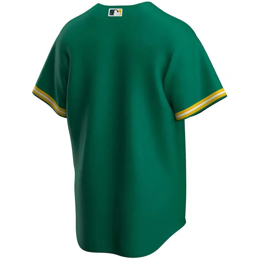 Camisa MLB Oakland Athletics Nike Alternate Torcedor Masculina Verde soccer supporter flags