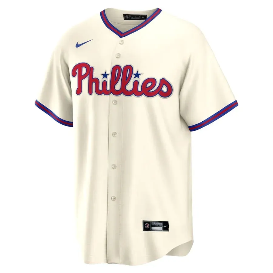 Camisa MLB Philadelphia Phillies Nike III Cream Torcedor Masculina soccer fan gifts