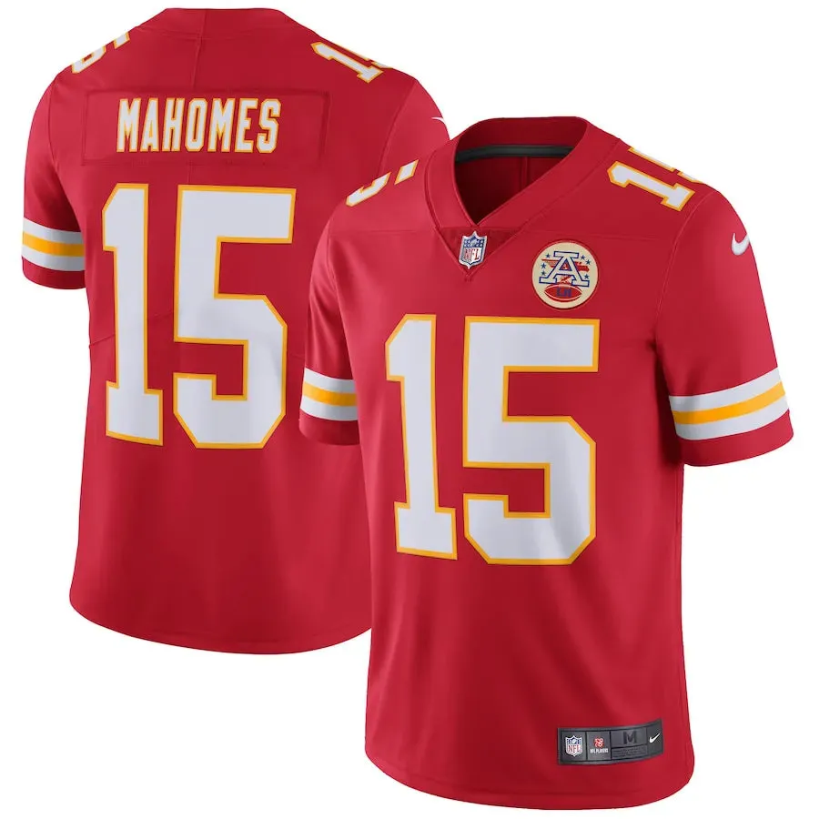Camisa NFL Kansas City Chiefs Patrick Mahomes Nike Limited Jersey Vermelha soccer fans apparel soccer fan mugs