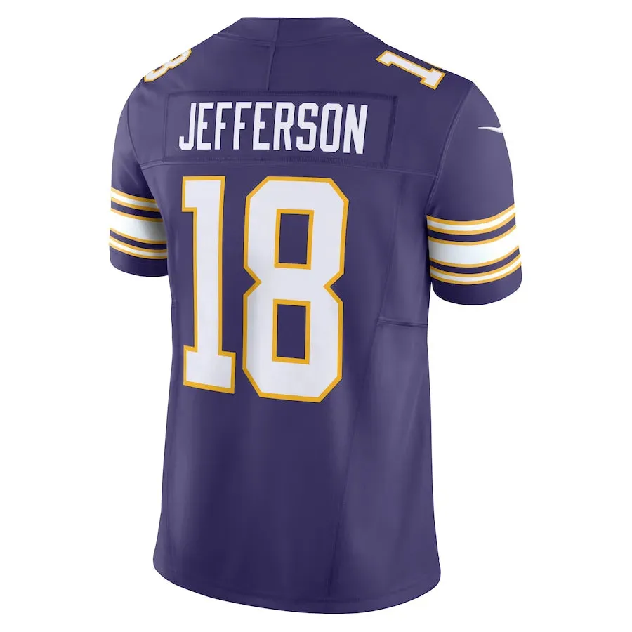 Camisa NFL Minnesota Vikings Home Justin Jefferson 18 Nike Limited Jersey Roxa football fan towels