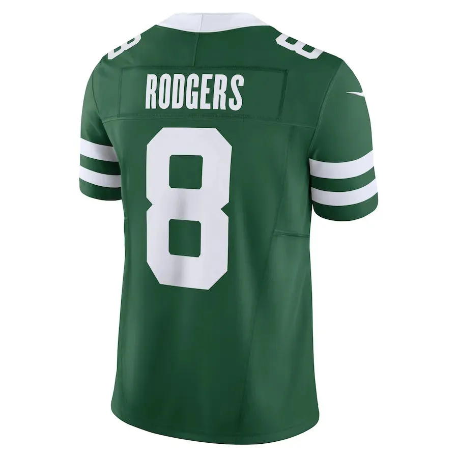 Camisa NFL New York Jets Green Aaron Rodgers 8 Nike Legacy Jersey Verde football fan posters