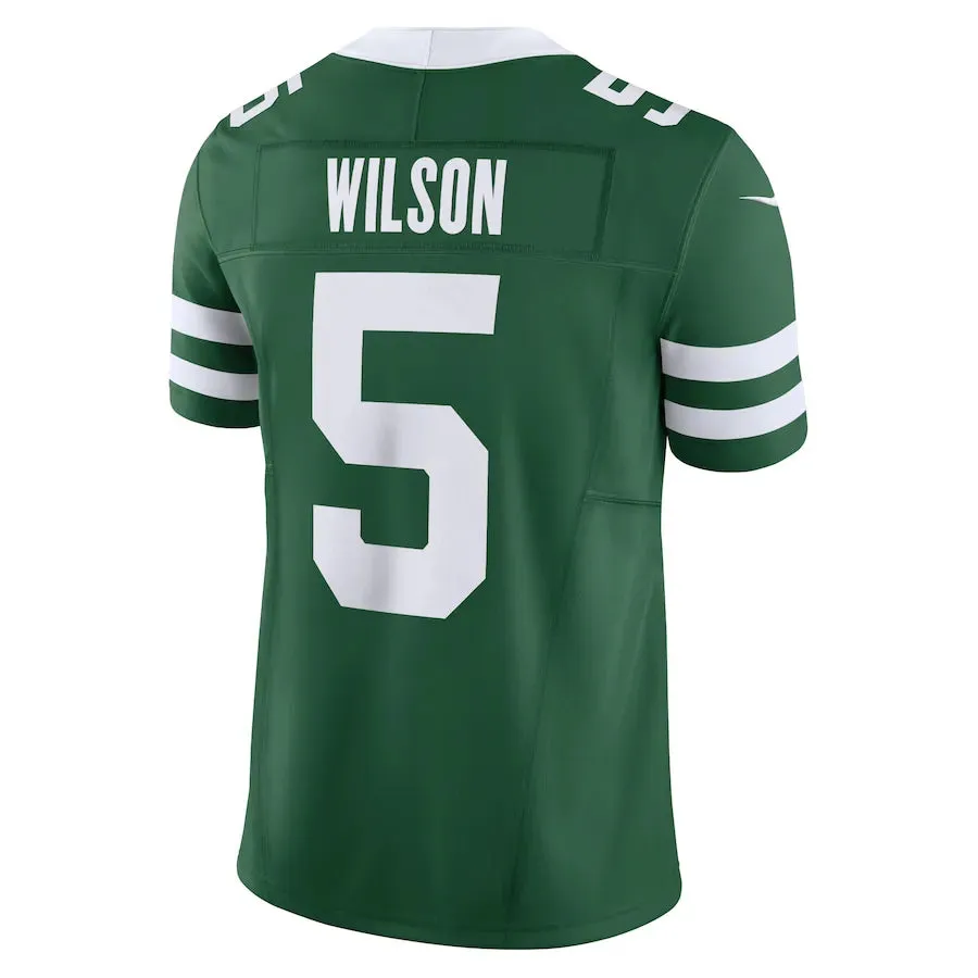 Camisa NFL New York Jets Green Garrett Wilson 5 Nike Legacy Jersey Verde football fans merchandise