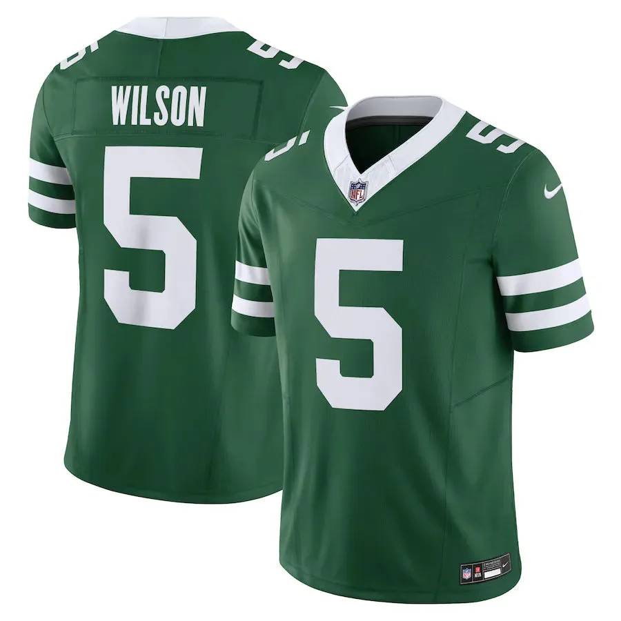 Camisa NFL New York Jets Green Garrett Wilson 5 Nike Legacy Jersey Verde football fans merchandise premier league jackets