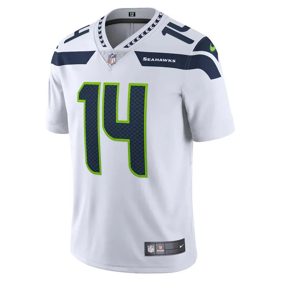 Camisa NFL Seattle Seahawks Metcalf 14 Nike Limited Jersey Branca football fan mugs