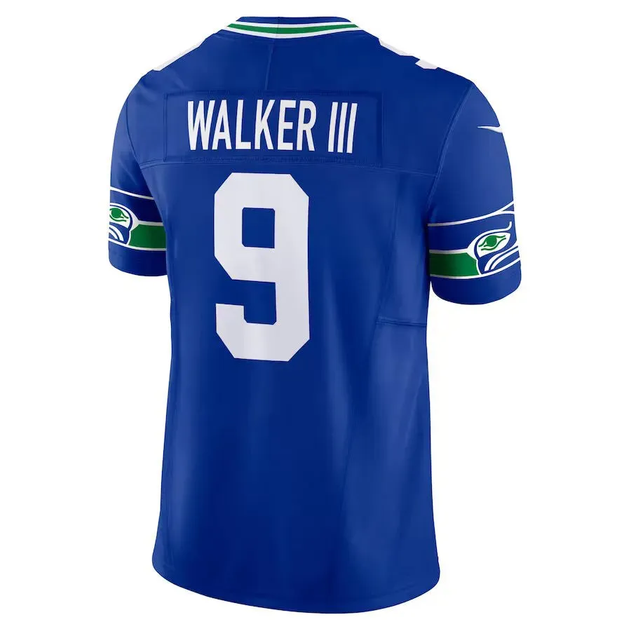 Camisa NFL Seattle Seahawks Walker III 9 Nike Limited Jersey Azul Royal football gloves for supporters