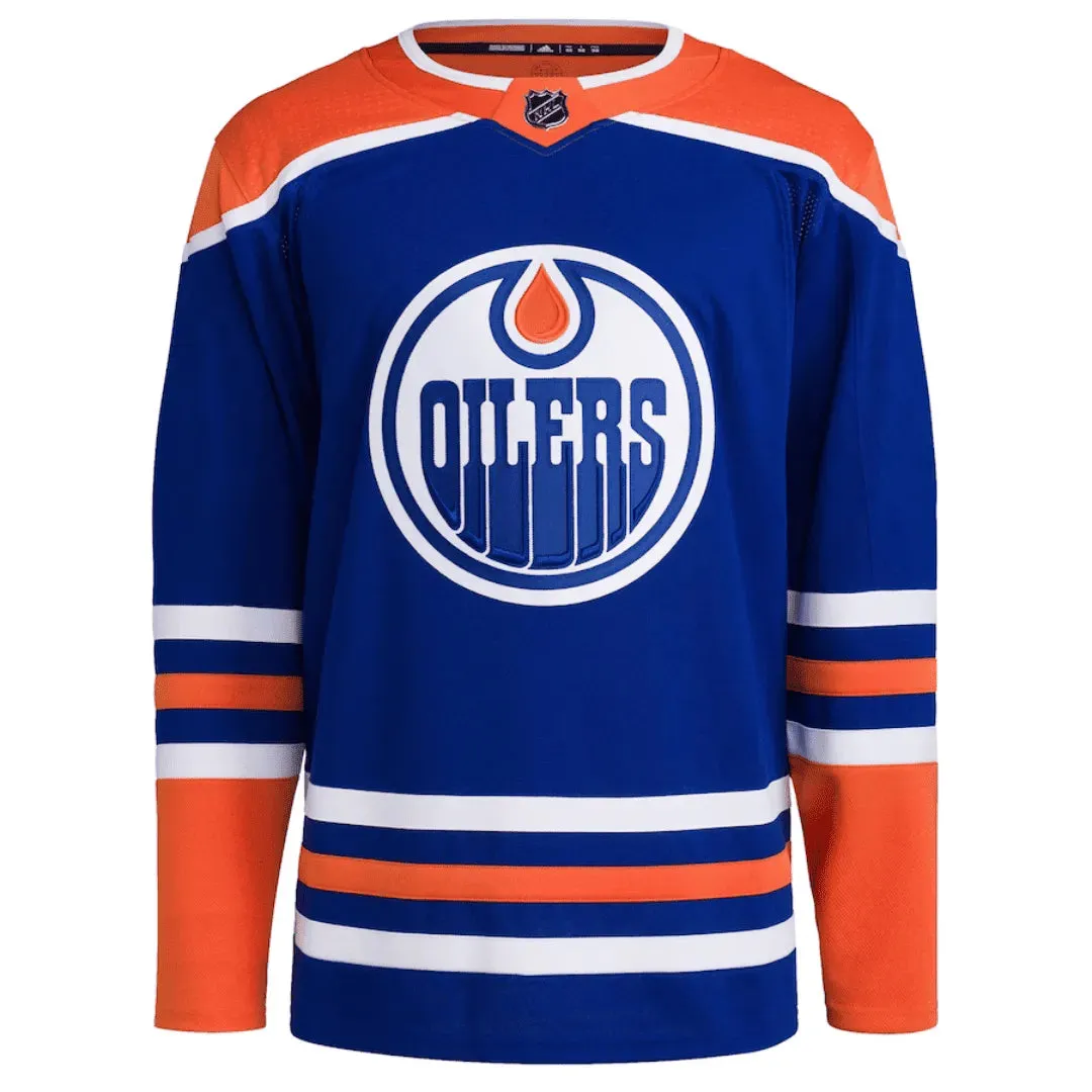 Camisa NHL Edmonton Oilers Adidas Home Jersey Azul Masculina retro football jerseys