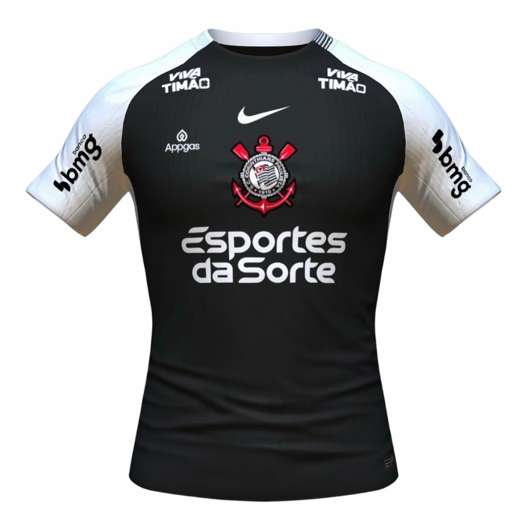 Camisa Corinthians II 25/26   Patrocnios - Verso - Jogador football fan wristbands football fan notebooks