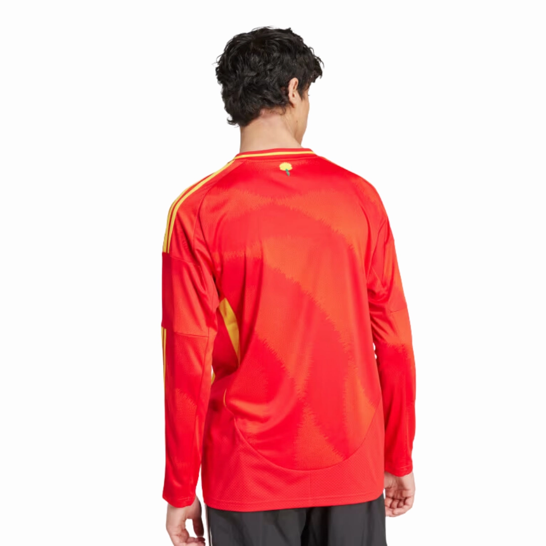 Camisa Espanha I 24/25 - Verso - Manga Longa soccer fans apparel