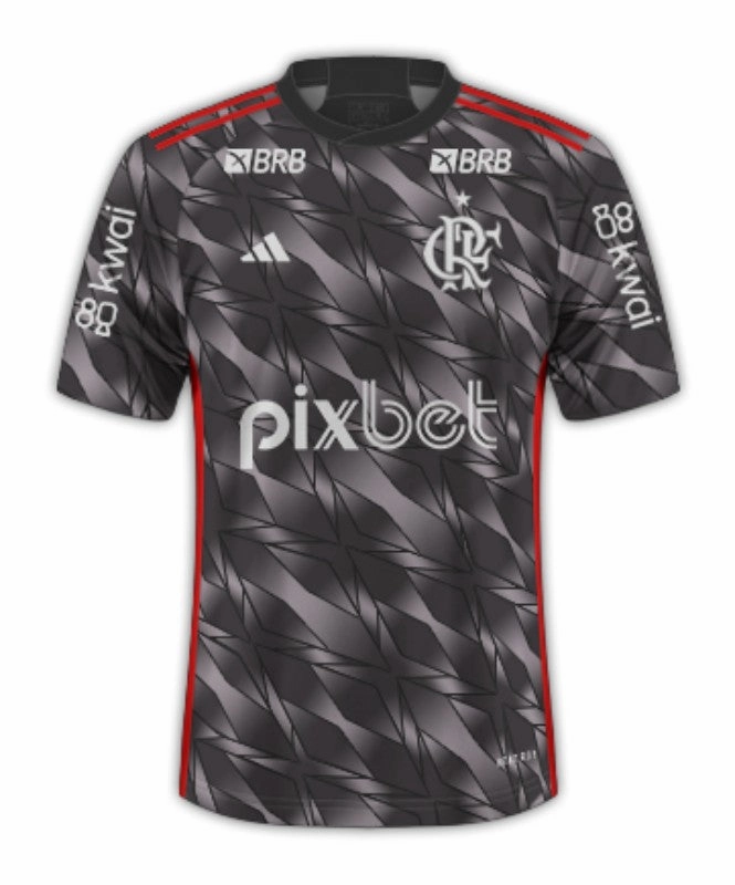 Camisa Flamengo III 24/25   Patrocnios - Verso - Torcedor football fan notebooks football fan pins
