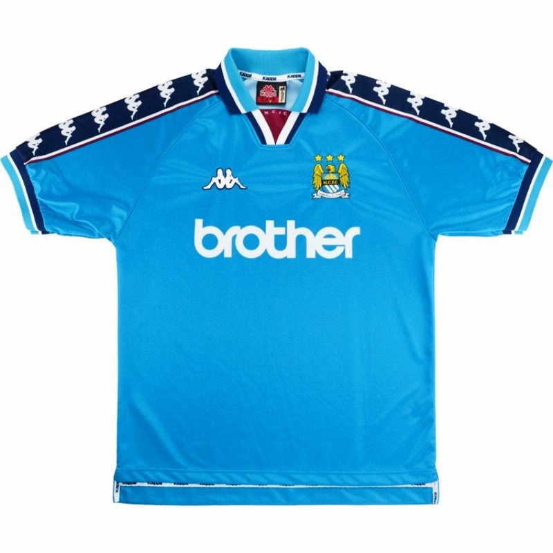Camisa Manchester City I 97/98 - Verso - Retr premier league posters football fan cushions