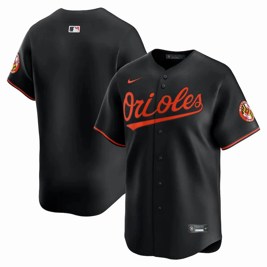 Camisa MLB Baltimore Orioles Nike Black Alternate Limited Torcedor Masculina Preta football fan mugs football fan posters