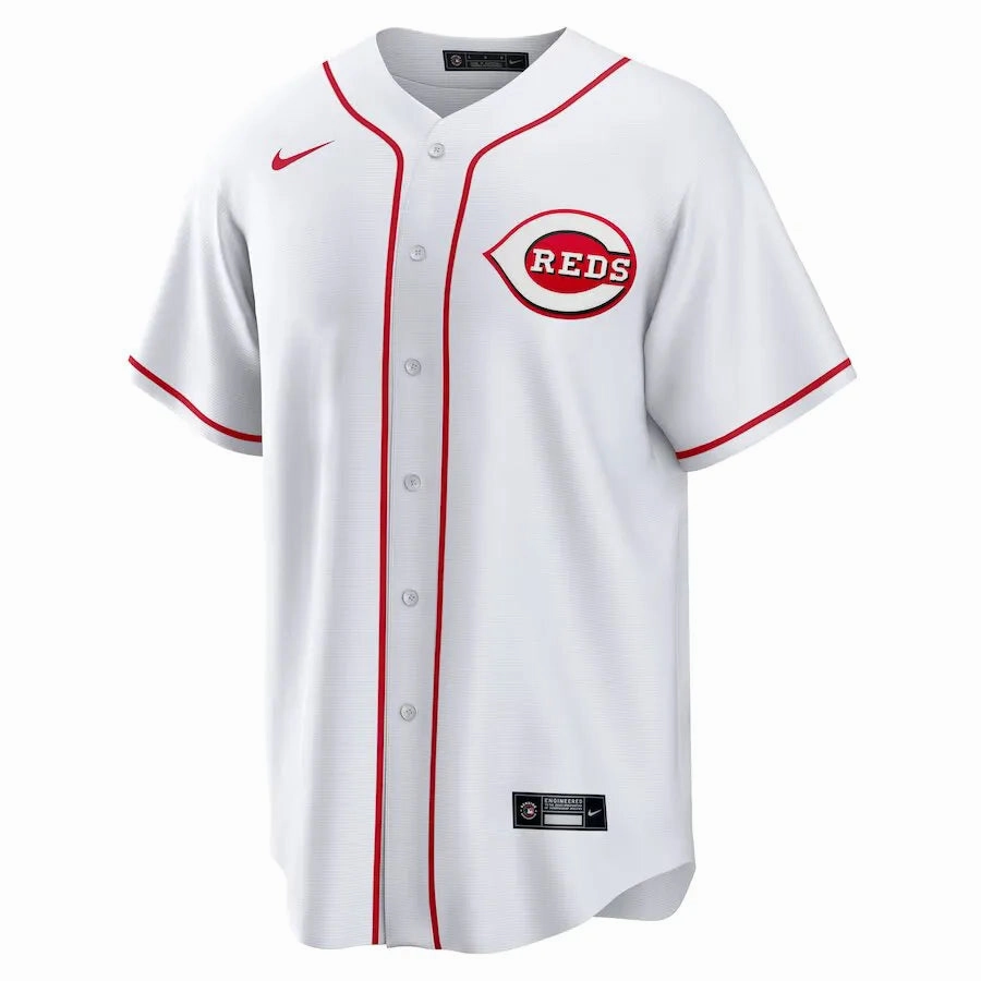 Camisa MLB Cincinnati Reds Nike Home Torcedor Masculina Branca Elly De La Cruz 44 football club magnets