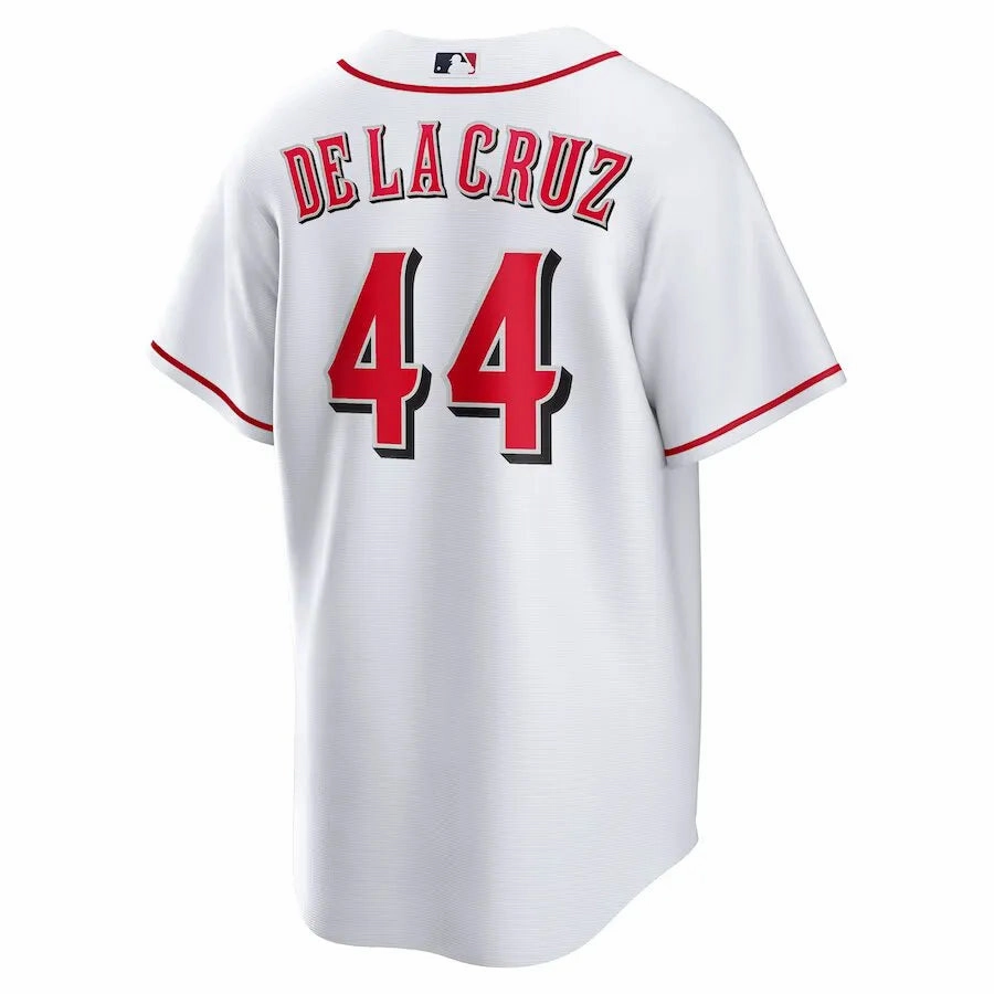 Camisa MLB Cincinnati Reds Nike Home Torcedor Masculina Branca Elly De La Cruz 44 football club magnets