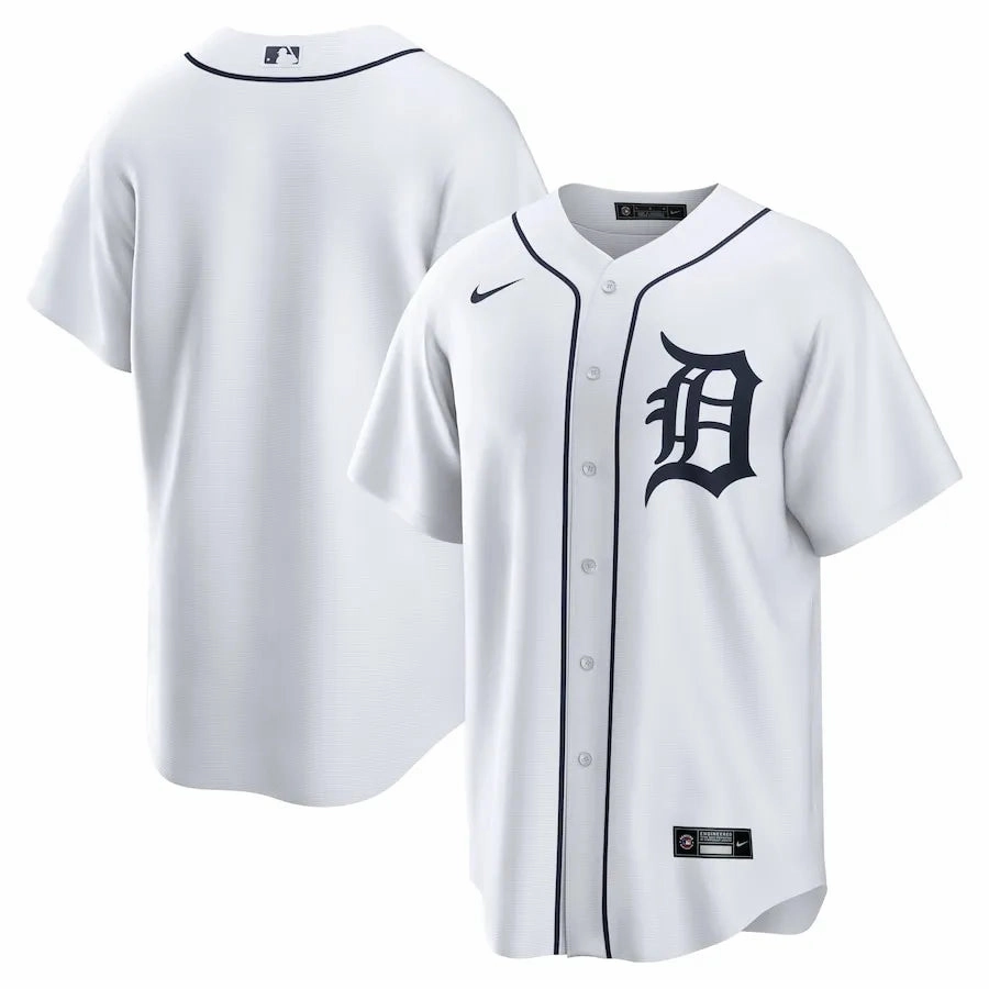 Camisa MLB Detroit Tigers White Nike Home Torcedor Masculina Branca premier league hoodies football fan lanyards
