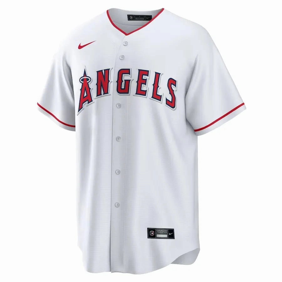Camisa MLB Los Angeles Angels I Nike Torcedor Masculina Branca Shohei Ohtani 17 football fan hats