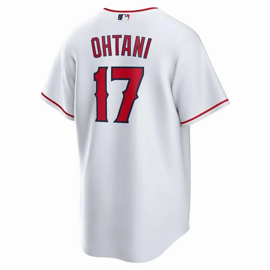 Camisa MLB Los Angeles Angels I Nike Torcedor Masculina Branca Shohei Ohtani 17 football matchday essentials