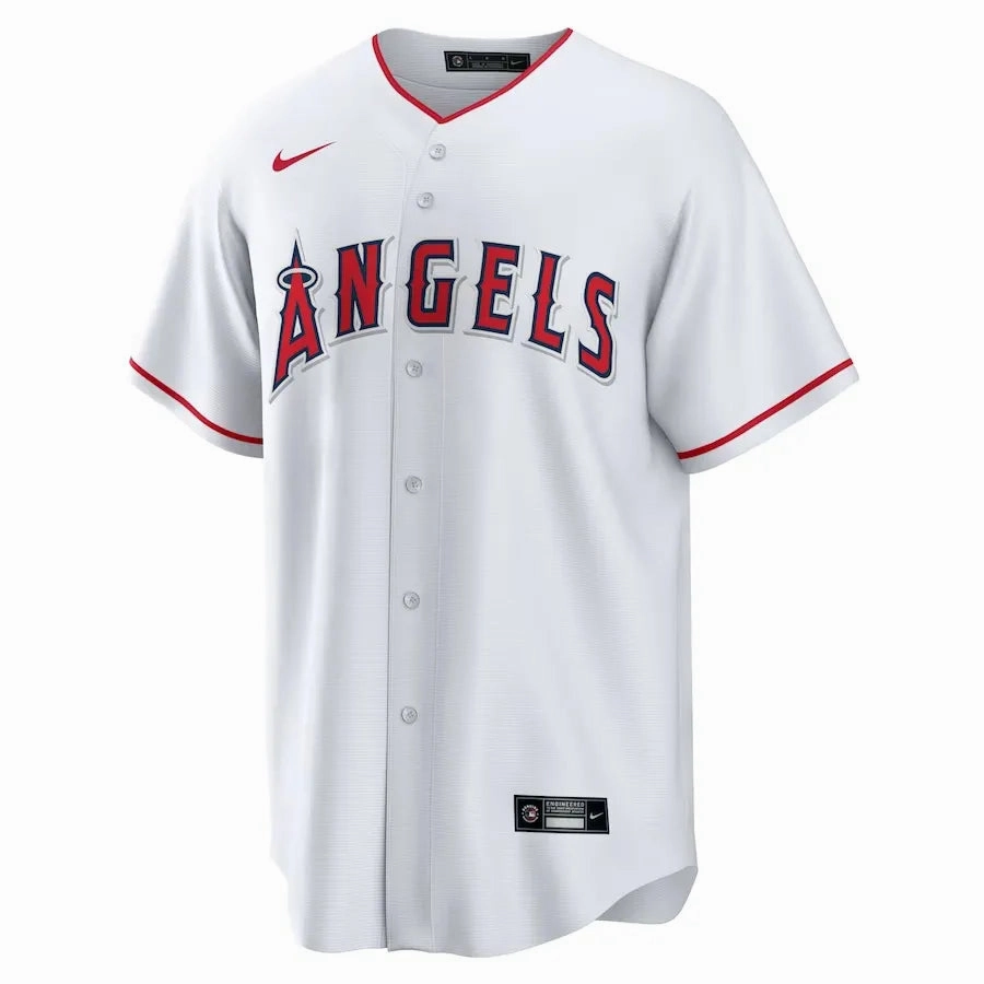 Camisa MLB Los Angeles Angels I Nike Torcedor Masculina Branca Shohei Ohtani 17 football matchday essentials