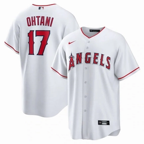 Camisa MLB Los Angeles Angels I Nike Torcedor Masculina Branca Shohei Ohtani 17 football matchday essentials football stadium merchandise