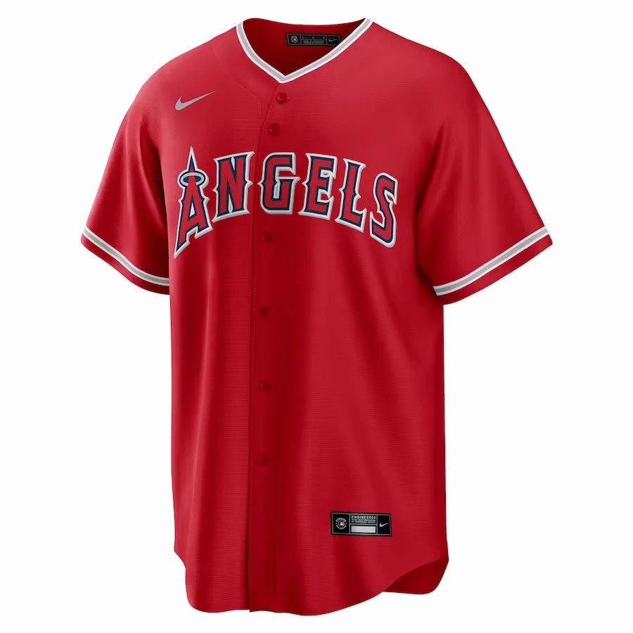 Camisa MLB Los Angeles Angels II Nike Torcedor Masculina Vermelha Shohei Ohtani 17 football fan wristbands