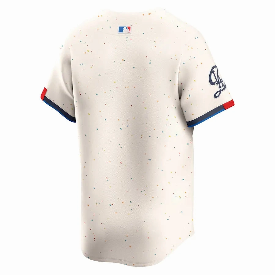 Camisa MLB Los Angeles Dodgers City Connect Nike Torcedor Masculina Bege football club water bottles