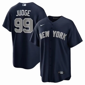 Camisa MLB New York Yankees Nike Alternativa Torcedor Masculina Azul Marinho Aaron Judge 99 football scarf collection soccer fan jerseys