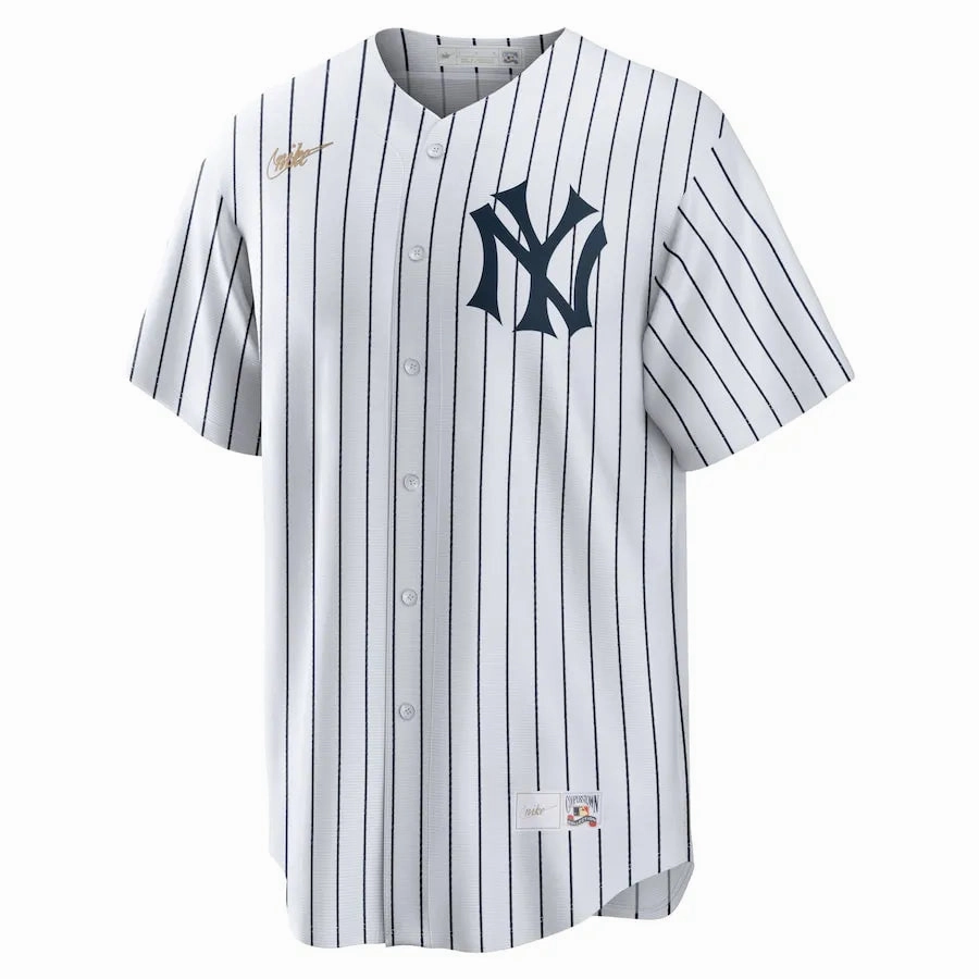Camisa MLB New York Yankees Nike Home Cooperstown Collection Torcedor Masculina Branca Babe Ruth 3 football club wristbands