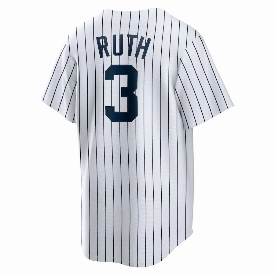 Camisa MLB New York Yankees Nike Home Cooperstown Collection Torcedor Masculina Branca Babe Ruth 3 premier league posters