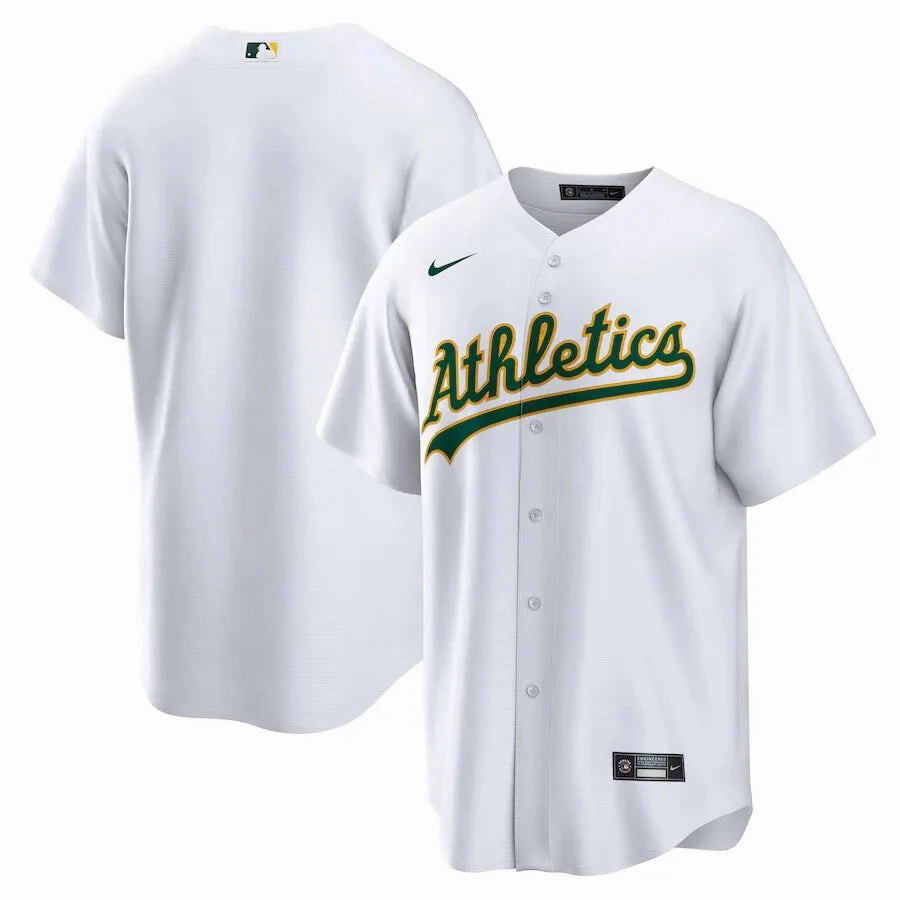 Camisa MLB Oakland Athletics Nike Home Torcedor Masculina Branca football fan blankets football fan hats
