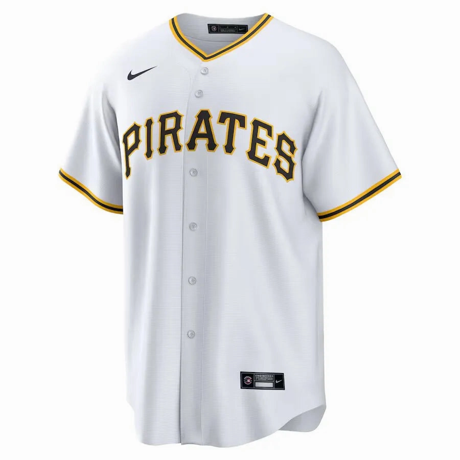 Camisa MLB Pittsburgh Pirates Nike White Home Torcedor Masculina Branca football fan shoelaces