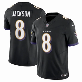 Camisa NFL Baltimore Ravens Black Lamar Jackson 8 Nike Limited Jersey Preta football fan notebooks football fan badges